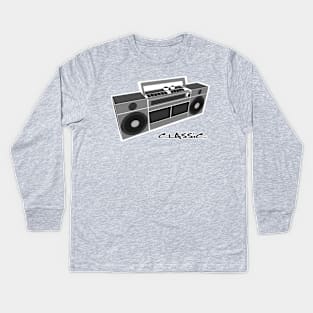 Classic Boom Box Kids Long Sleeve T-Shirt